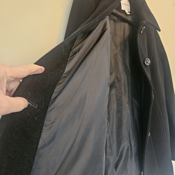Croft & Barrow Wool Blend Coat Women's Size Large Black Single Breasted Button - Picture 6 of 13